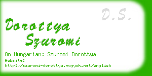 dorottya szuromi business card